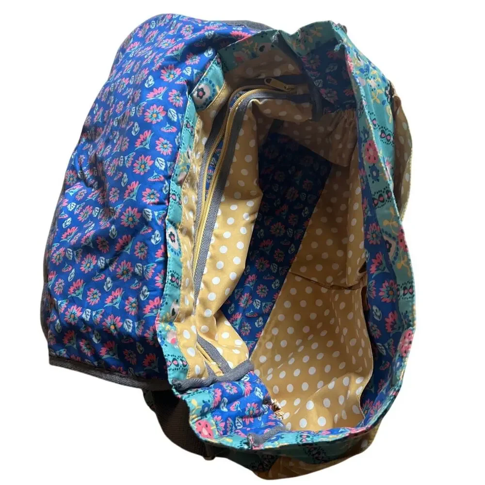 Matilda Jane Teal Floral & Mustard Polka Dot Crossbody Bag